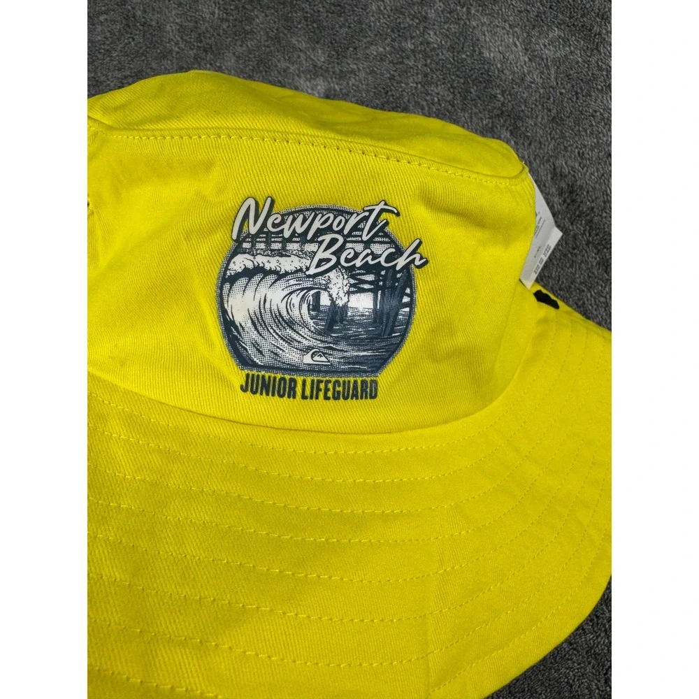 Quiksilver Newport Beach Junior Lifeguard Bucket‎ Hat Yellow L/XL AQYHA05359 NEW